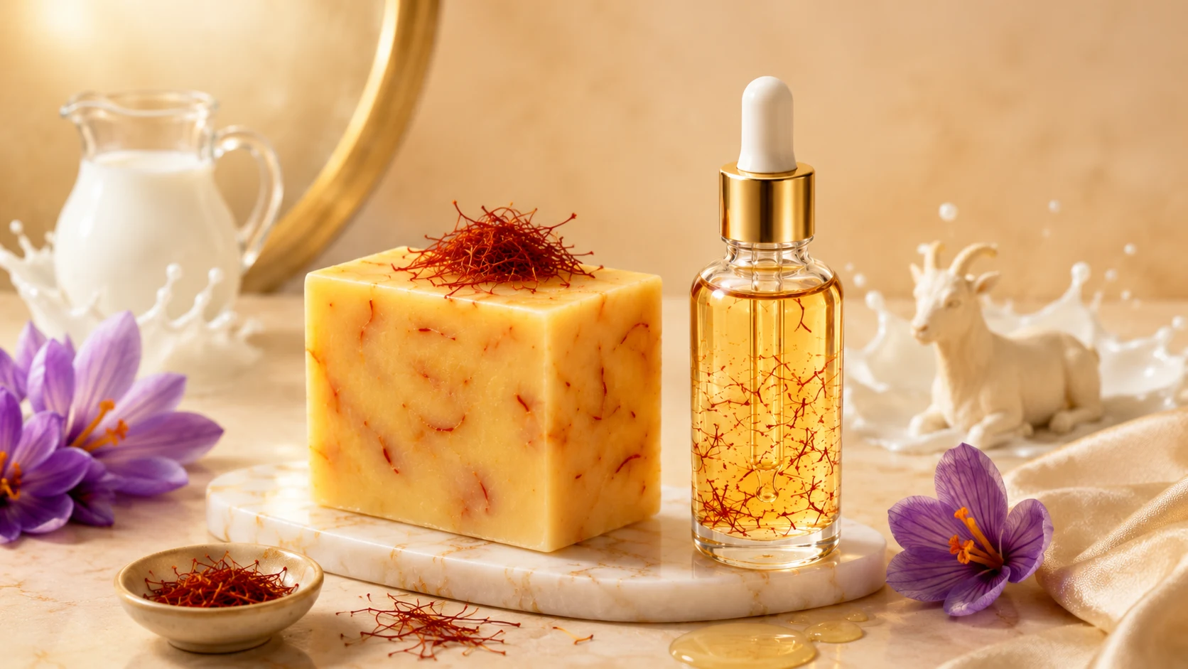 2 Pcs Saffron Goat Milk Soap - Image 2